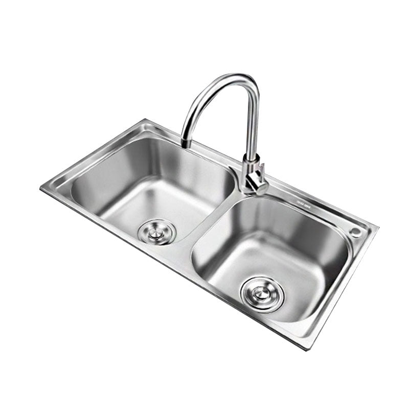 BowLift | Classic Style Kitchen Sink Stainless Steel Kitchen Sink with Drainage Hole Kit
