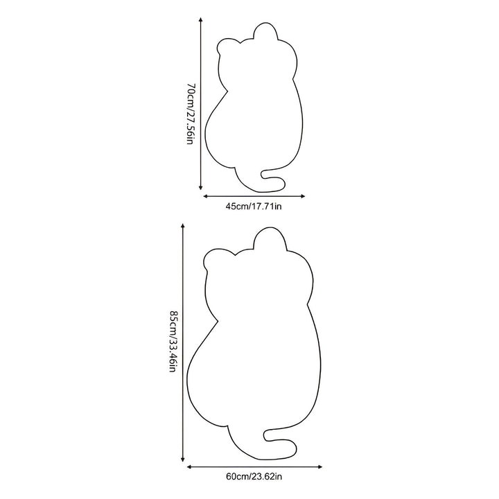 Smaller rug in cat shape – Soft and cozy | Perfect for sofa, shelf or dresser | Bowlift