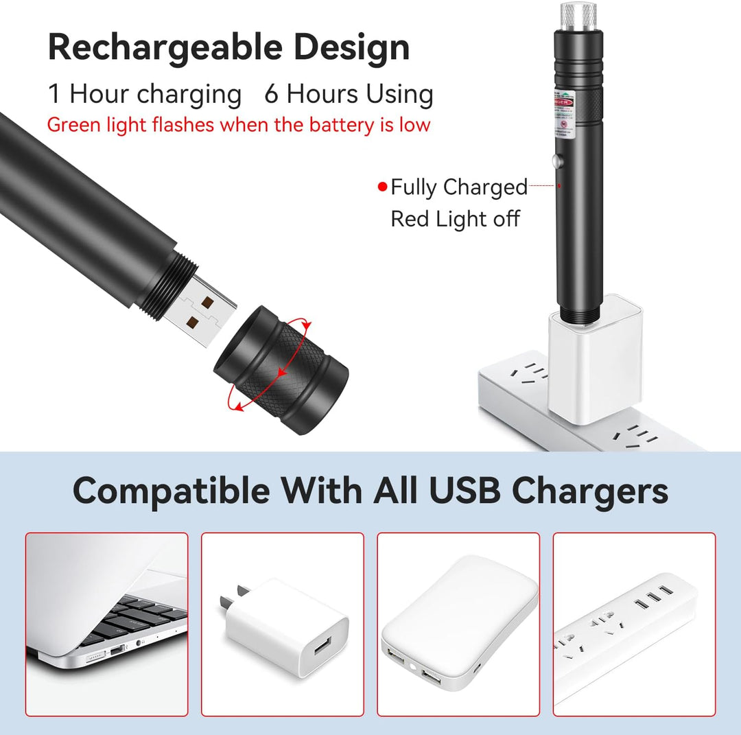 BowLift | Laser Pointer Rechargeable Green Outdoor Metal Torch