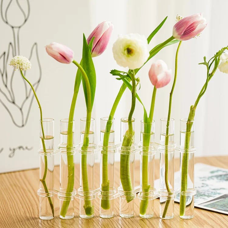 BowLift | Flexible Flower Vases with Hinges | Modern Glass Tube Vase