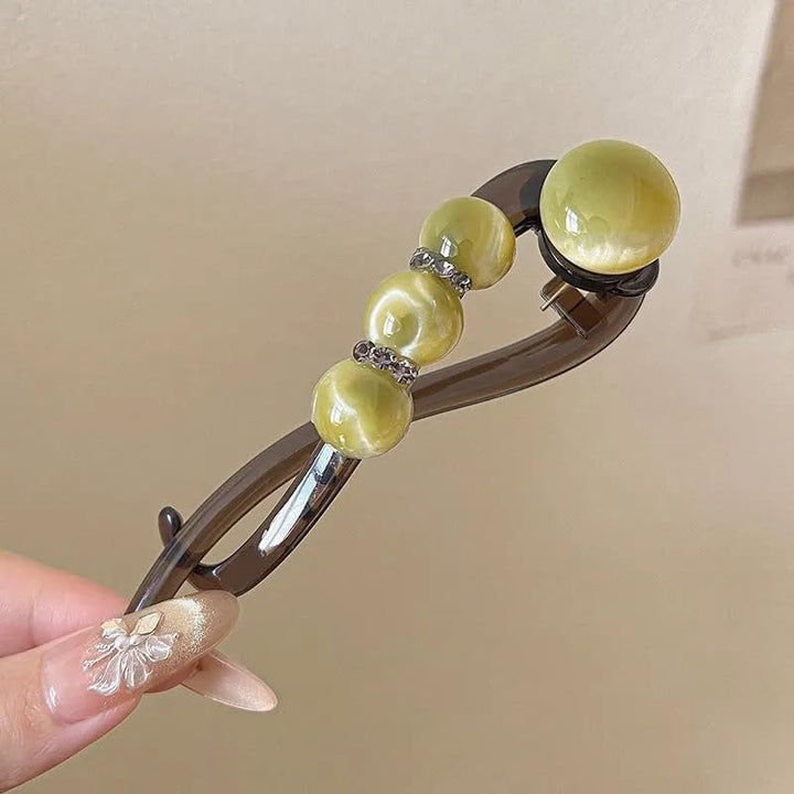 BowLift | Elegant Rose Pearl Twist Hair Clip