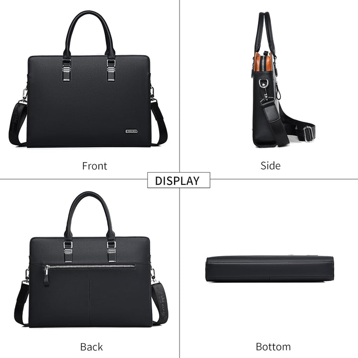 Genuine Leather Multi-Compartment Business Briefcase for Professionals | Bowlift
