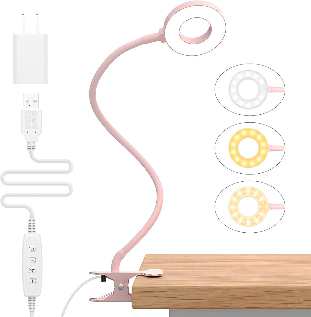 BowLift | 3 Colour Modes LED Desk Clamp Lamp with  & Flexible Gooseneck – Selvara (1+1 FREE)