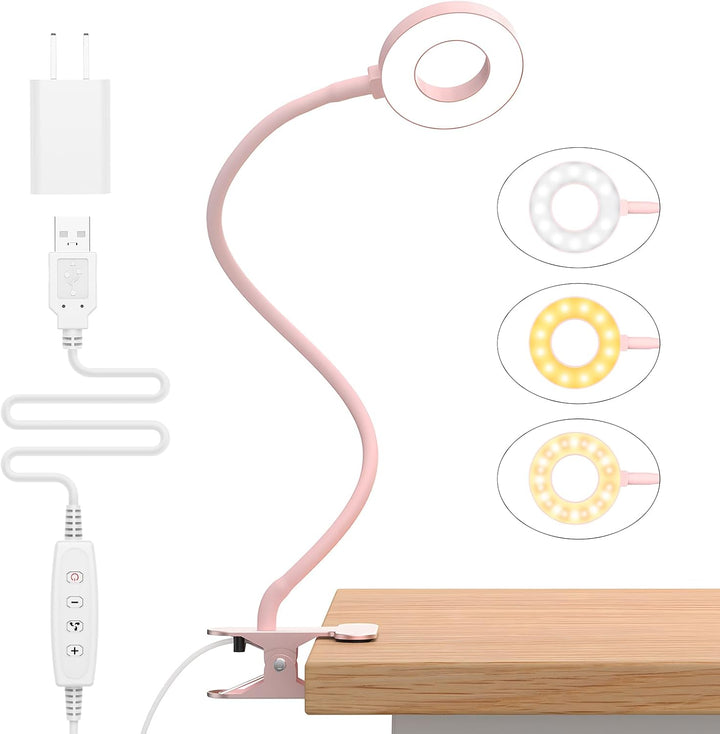 BowLift | 3 Colour Modes LED Desk Clamp Lamp with  & Flexible Gooseneck – Selvara (1+1 FREE)
