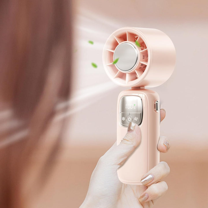 BowLift | Portable Foldable Handheld Fan with LED Display 100 Speeds