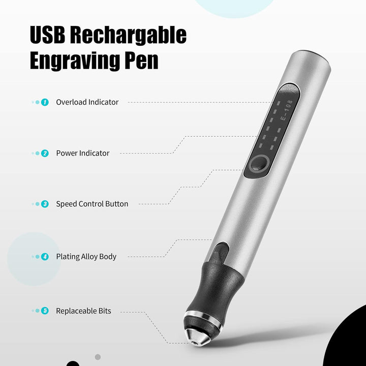 Cordless Engraving Pen works seamlessly on 50+ different surfaces Bowlift