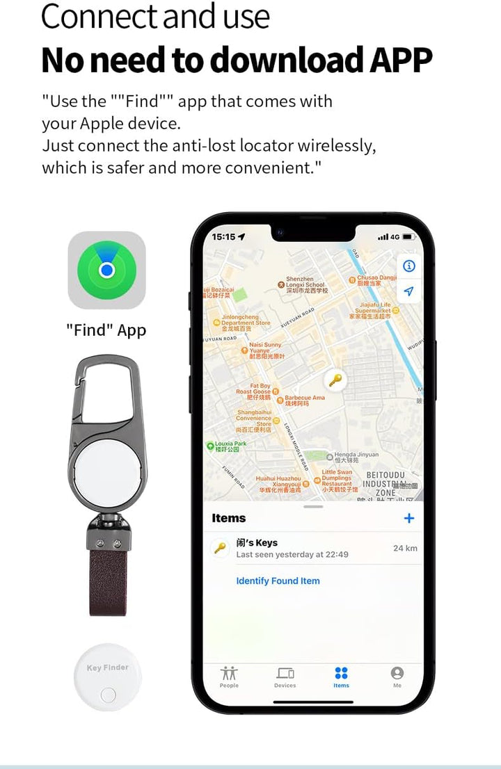 BowLift | Smart Anti-Lost Locator Keychain – Real-Time Tracking with Find My – Zeyora