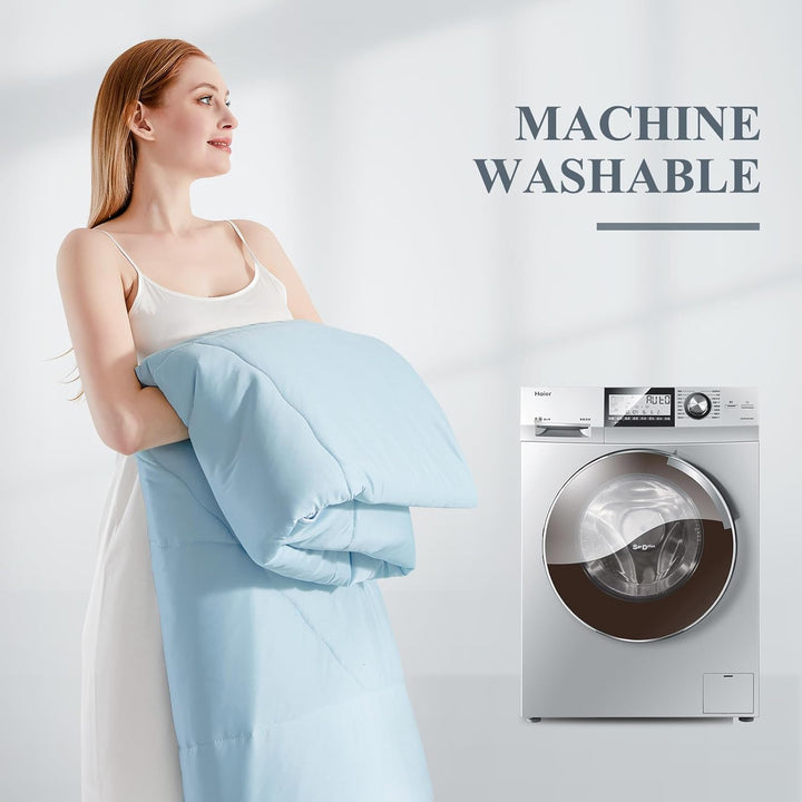 Ultra Soft Cloudy 3D Cooling Comforter  Extreme Q Max 0.5-Blue & Gray | Bowlift