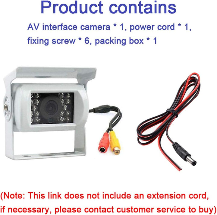 BowLift | Truck Backup Camera 12V/24V with 18 LED IR Night Vision IP68