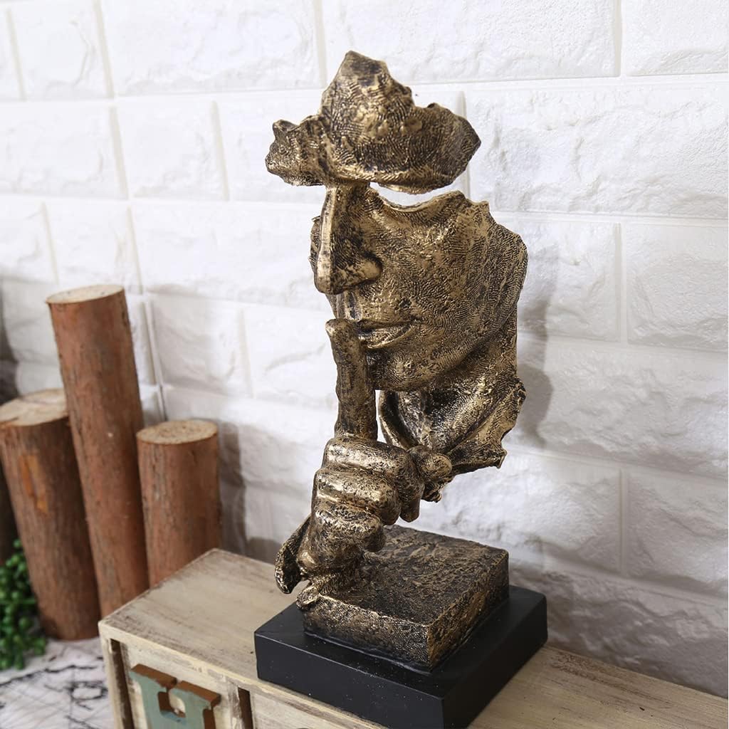 Abstract Thinker Sculpture – Modern Deco Figure made of Resin | Perfect for Living Room & Office | Bowlift