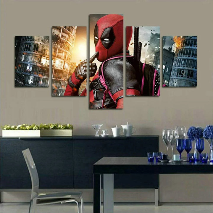 Set of 5 Deadpool Movie Wall Canvas | Bowlift