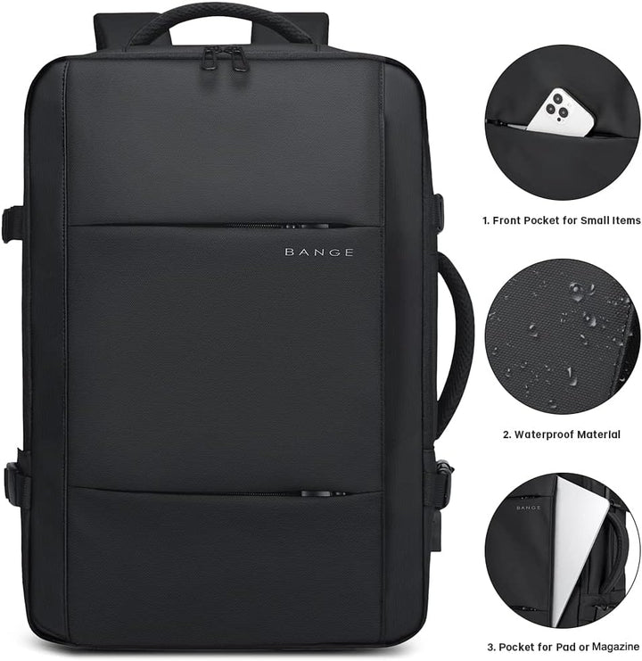 Expandable 26–45L Waterproof Travel Backpack with Laptop Sleeve & Duffle Carry | Bowlift
