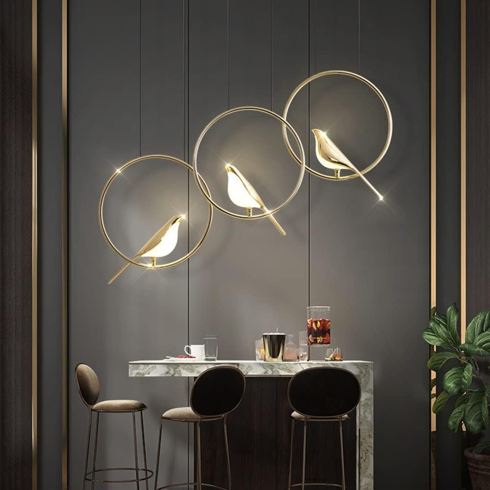 BowLift | Circle Pendant Lamp with Bird Motifs – Modern Lighting Fixture for Home Decor & Unique Ceiling Design