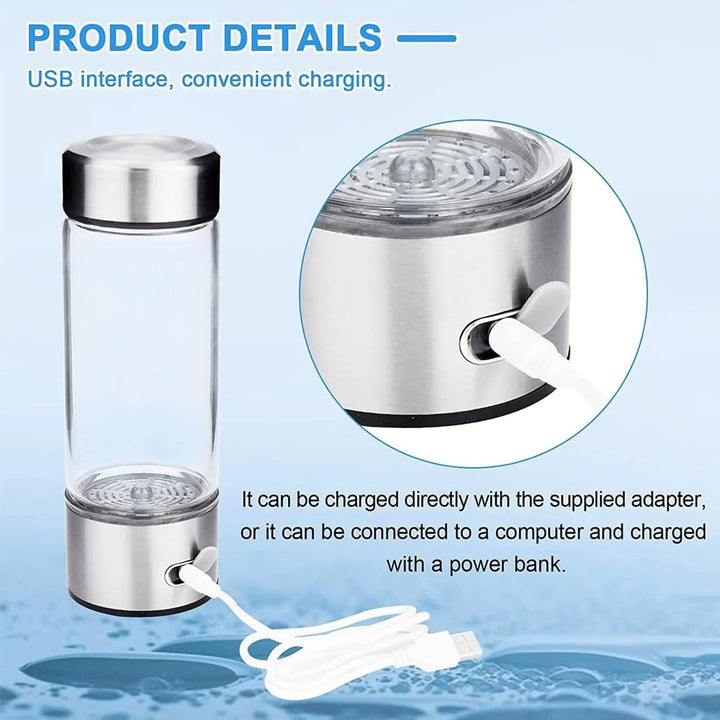 BowLift | Hydrogen Water Bottle | Portable Rechargeable BPA-Free Alkaline Water