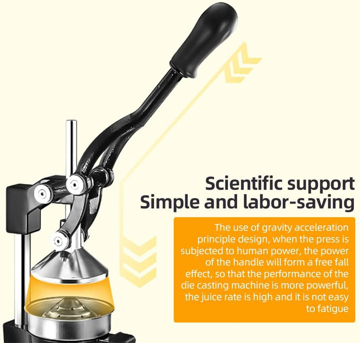 BowLift | Cast-Iron Hand Press Juicer with 99% Extraction and Stainless Steel Build – Orvado