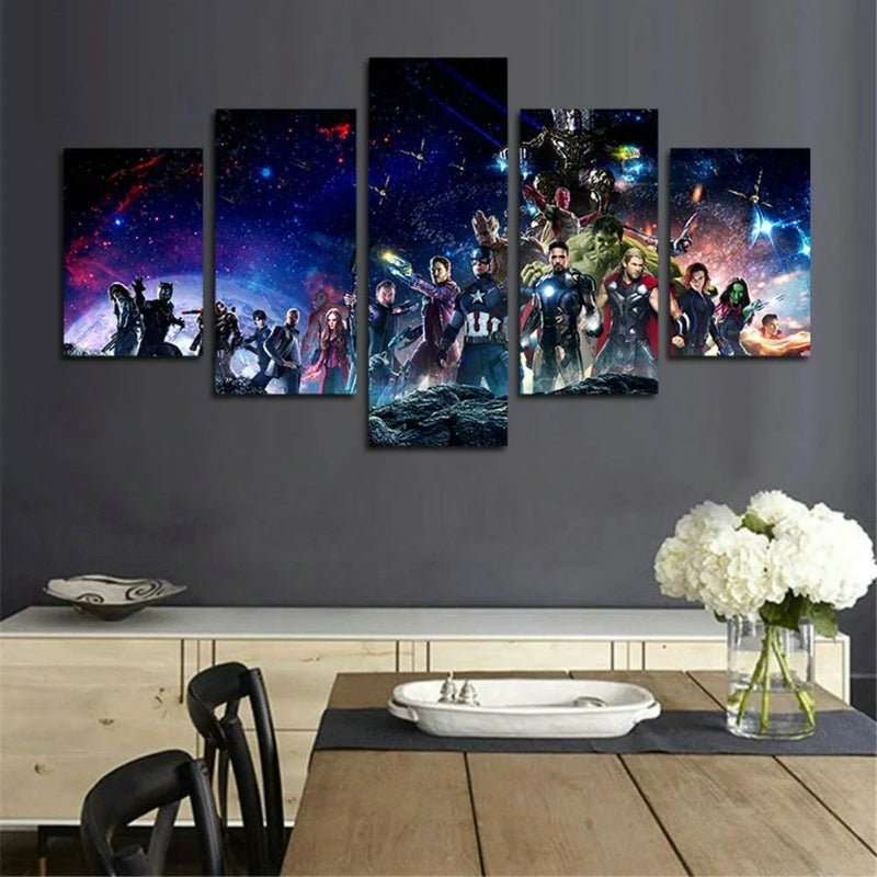 Set of 5 Infinity War Wall Canvas | Bowlift