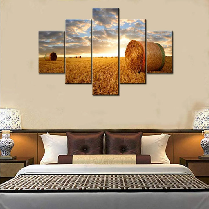 Set Of 5 Sunset Farmland Decorative Canvas | Bowlift