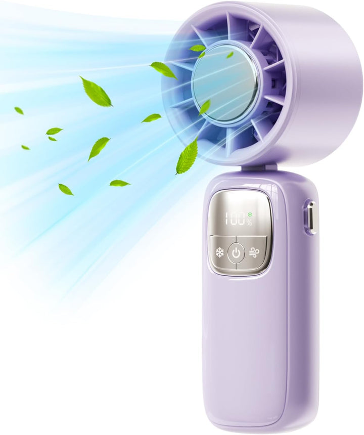 BowLift | Portable Foldable Handheld Fan with LED Display 100 Speeds