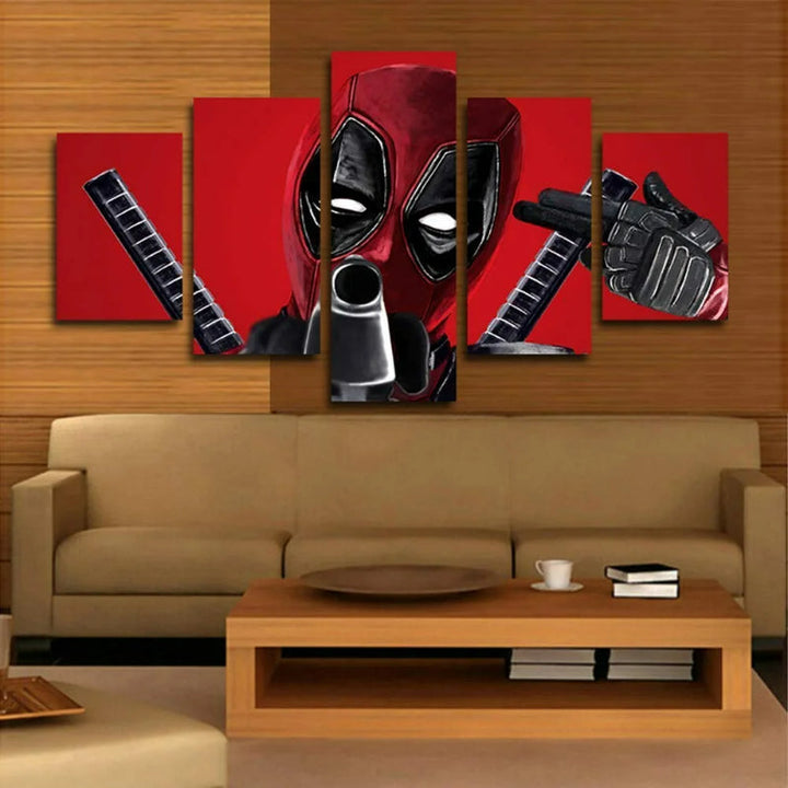 Set of 5 Deadpool Wall Canvas | Bowlift