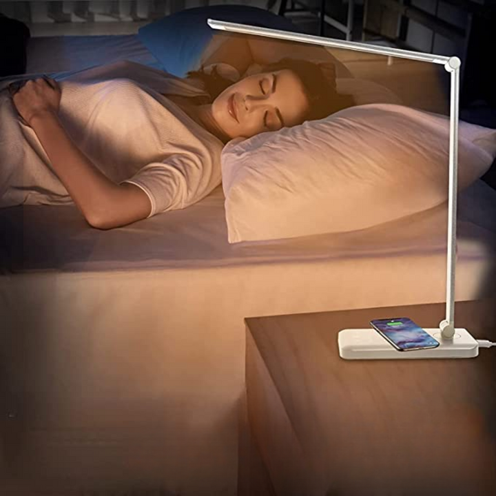 BowLift | LED Desk Lamp - Table Lamp with USB Charging Port, 5 Light Settings and Brightness Levels
