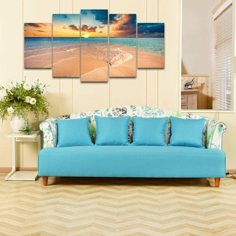 Set Of 5 Beach Sunset Wall Art Painting | Bowlift