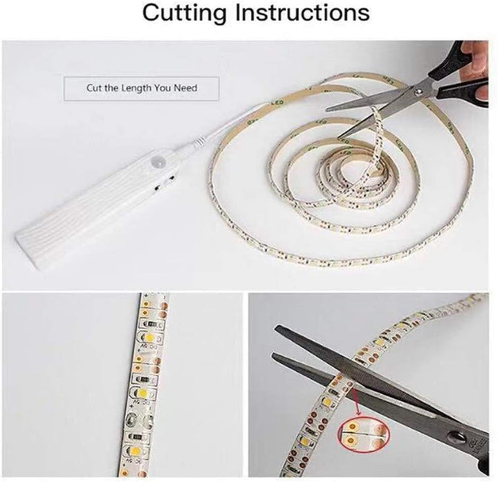 BowLift | LED light strip with remote control – 2 meters flexible strip for decorative lighting in cabinets and shelves