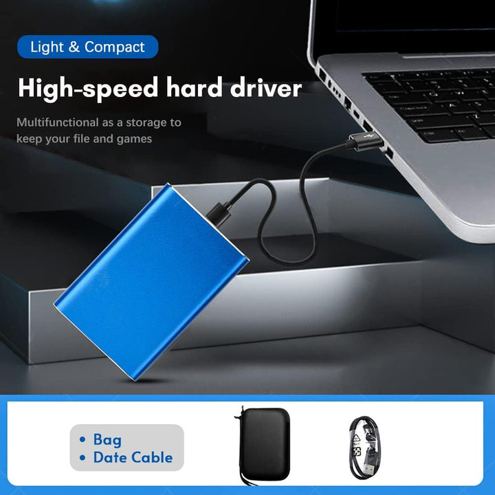BowLift | Portable 1TB USB 3.0 Hard Drive with Metal Case and High-Speed Transfer – Dravero