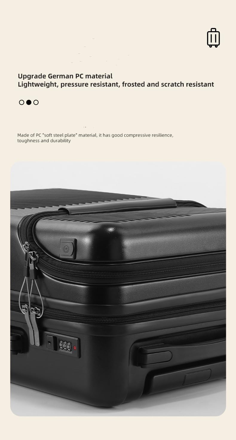 Hard Shell Carry-On with Cup Holder, USB Port & TSA Lock | Bowlift