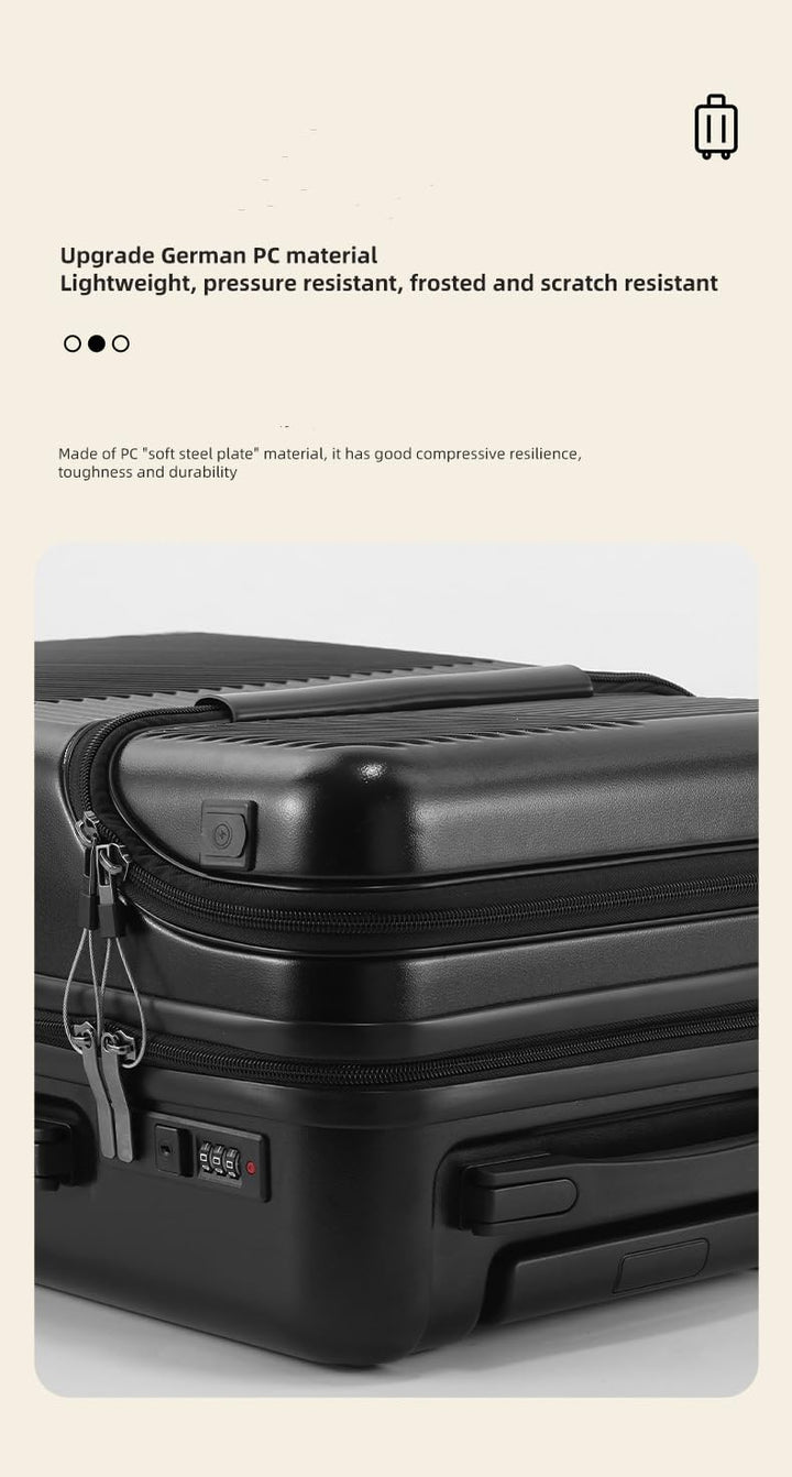 Hard Shell Carry-On with Cup Holder, USB Port & TSA Lock | Bowlift