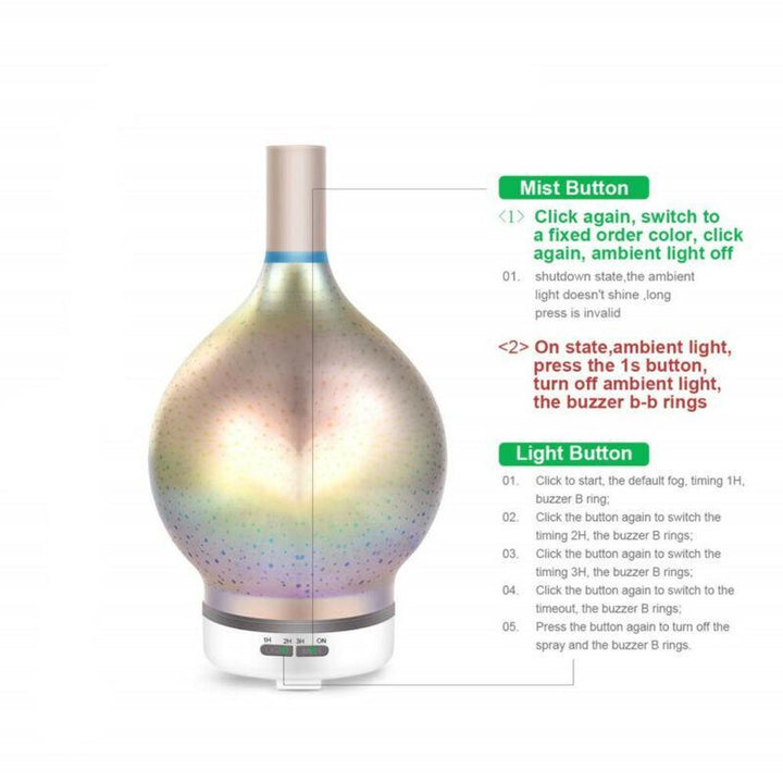 BowLift | 3D Fireworks Air Humidifier Essential Oil Diffuser