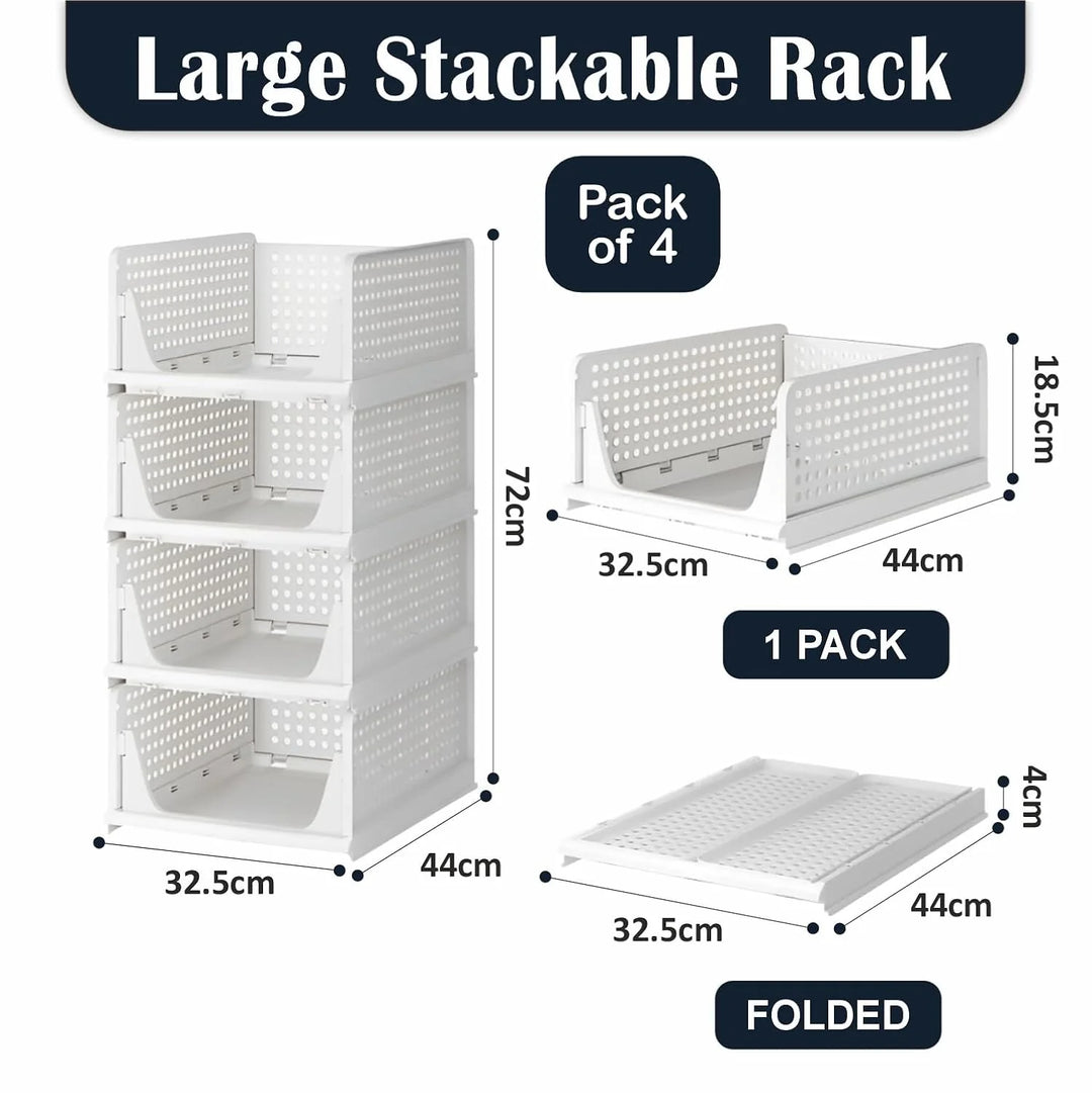 Stackable Wardrobe Storage Organizer For Cloth Storage