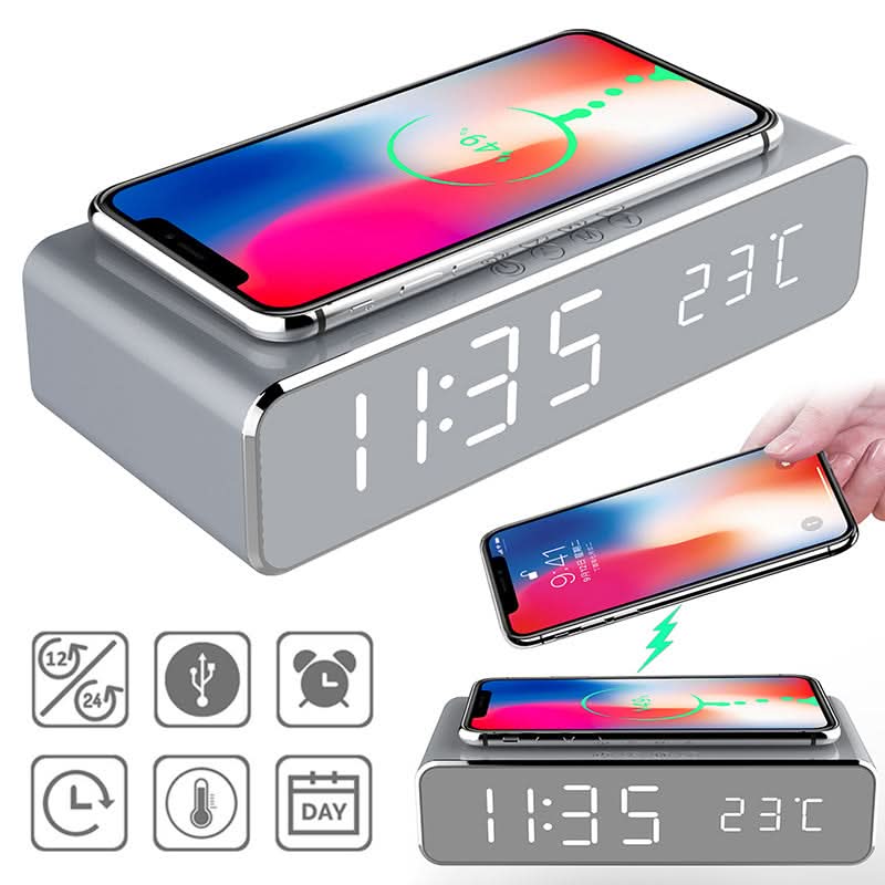 BowLift | BENNETT - LED alarm clock with wireless charger
