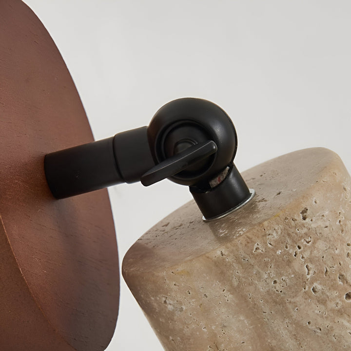 BowLift | Adjustable Travertine Wood LED Wall Lamp and Ceiling Lamp
