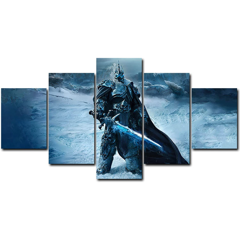 5 Piece Lich King Canvas Wall Art Painting | Bowlift