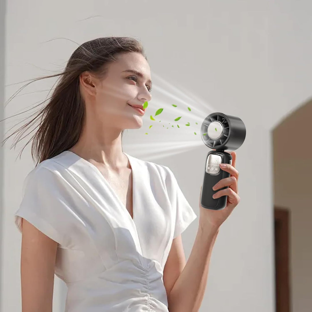 BowLift | Portable Foldable Handheld Fan with LED Display 100 Speeds