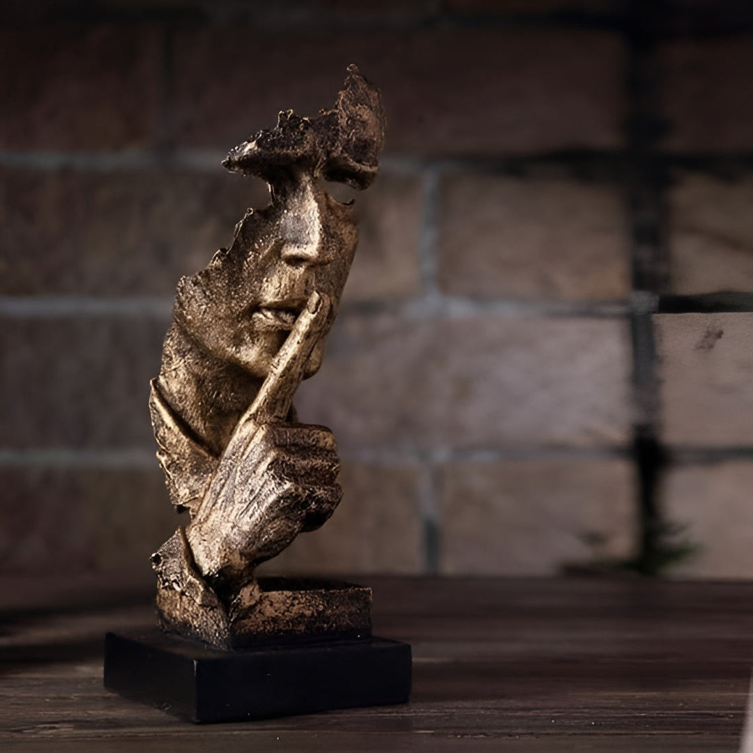 Abstract Thinker Sculpture – Modern Deco Figure made of Resin | Perfect for Living Room & Office | Bowlift