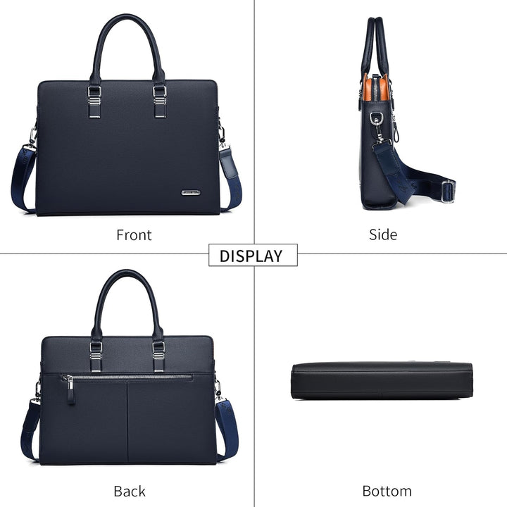 Genuine Leather Multi-Compartment Business Briefcase for Professionals | Bowlift