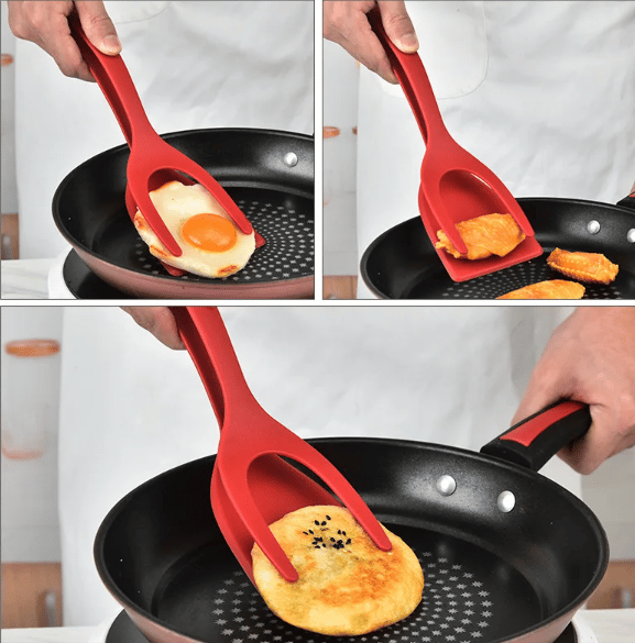 BowLift | 2-in-1 Tongs Handle and Elasticity Spatula