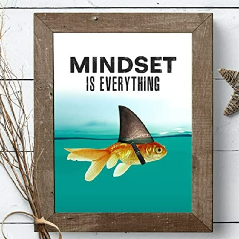 Mindset Is Everything - Motivational Wall Art Poster | Bowlift