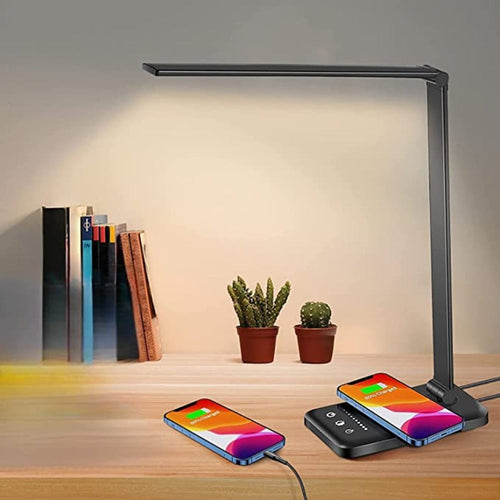BowLift | LED Desk Lamp - Table Lamp with USB Charging Port, 5 Light Settings and Brightness Levels