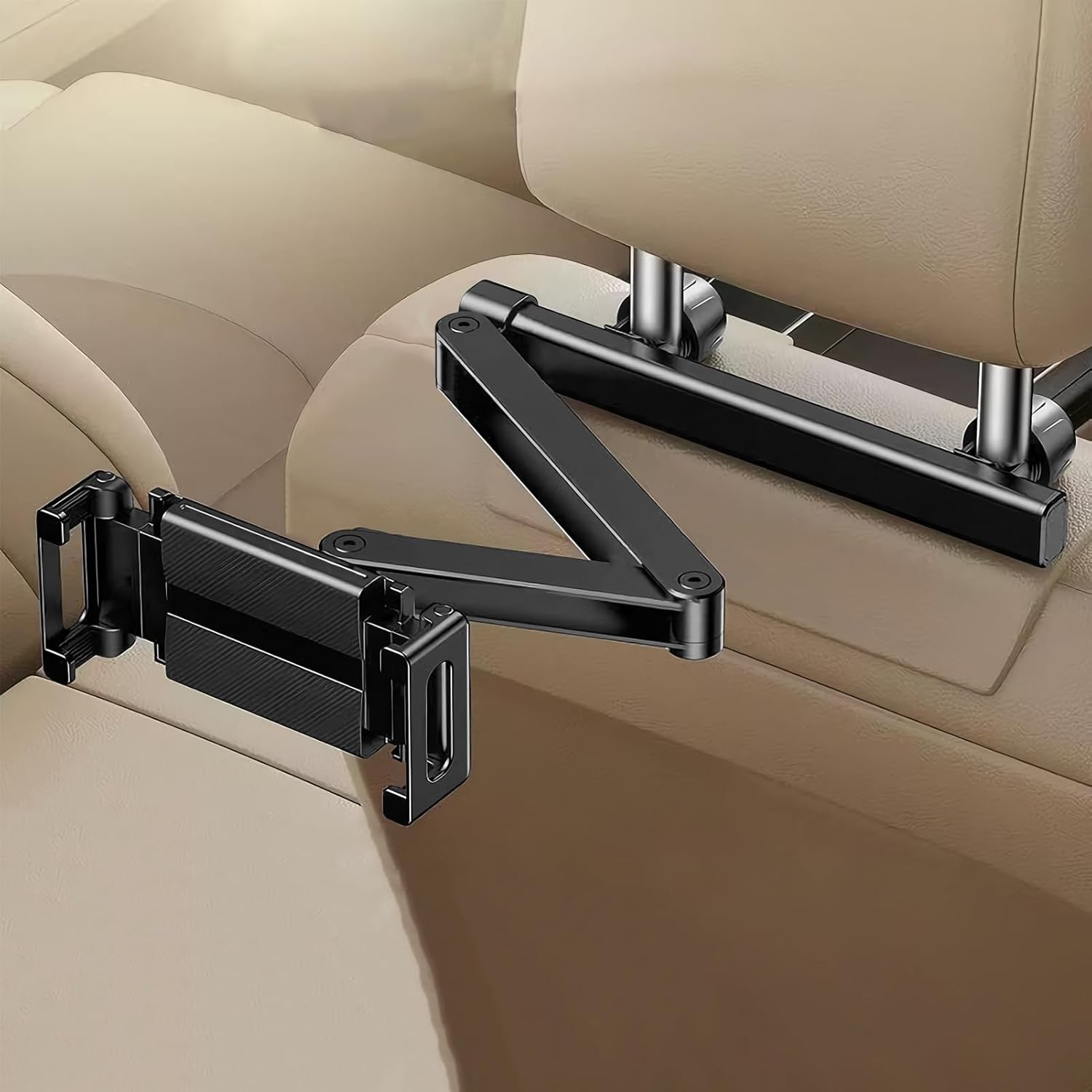 BowLift | Car Headrest Tablet Holder – Adjustable 360° Backseat Phone & Tablet Mount – Movira