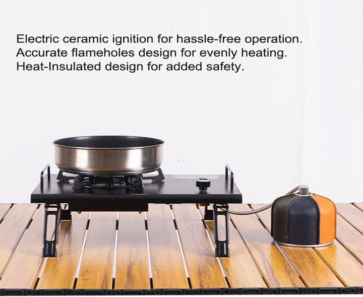 BowLift | Outdoor Folding Camping Stove with Electronic Ignition – Travora