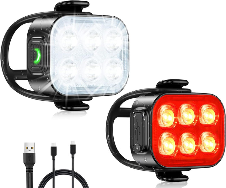 BowLift | Ultra Slim USB Rechargeable Bike Light Set with 4+6 Modes – SlimBeam