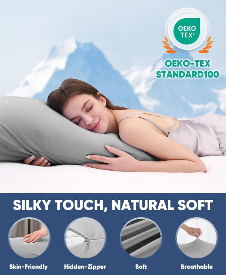 2-Pack Premium Silky Super Cooling Dark Gray Pillowcases –  Extreme Q-Max 0.5 | Bowlift