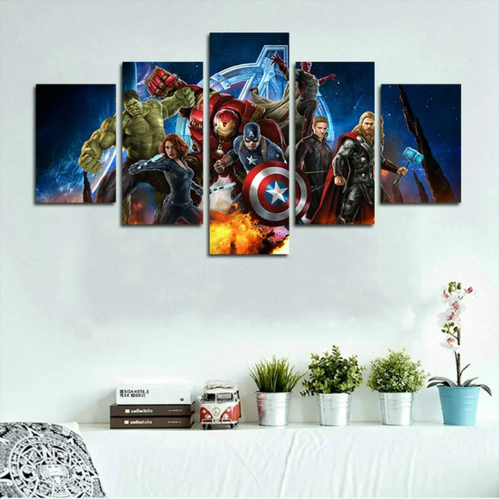 Set of 5 Avenger Super Hero Wall Canvas | Bowlift