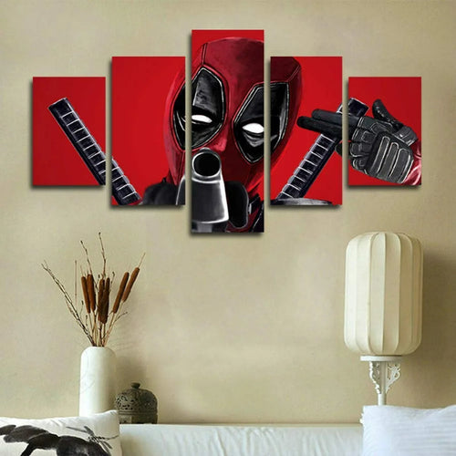 Set of 5 Deadpool Wall Canvas | Bowlift