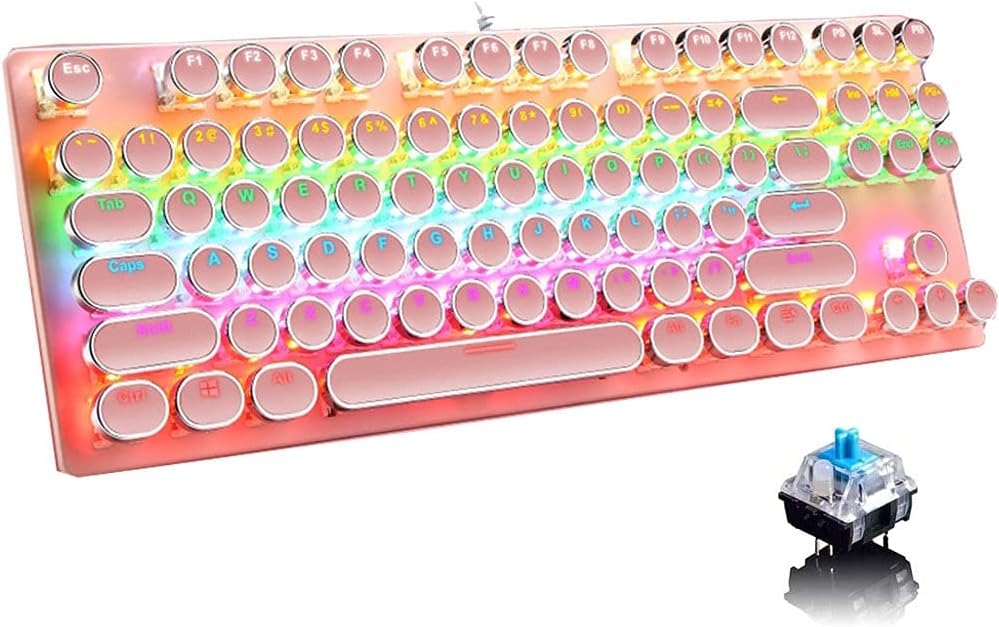 BowLift | 87-Key Mechanical Gaming Keyboard RGB Backlit Blue Switch