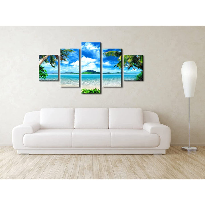 5 Piece Ocean Landscape Canvas Wall Art Painting | Bowlift