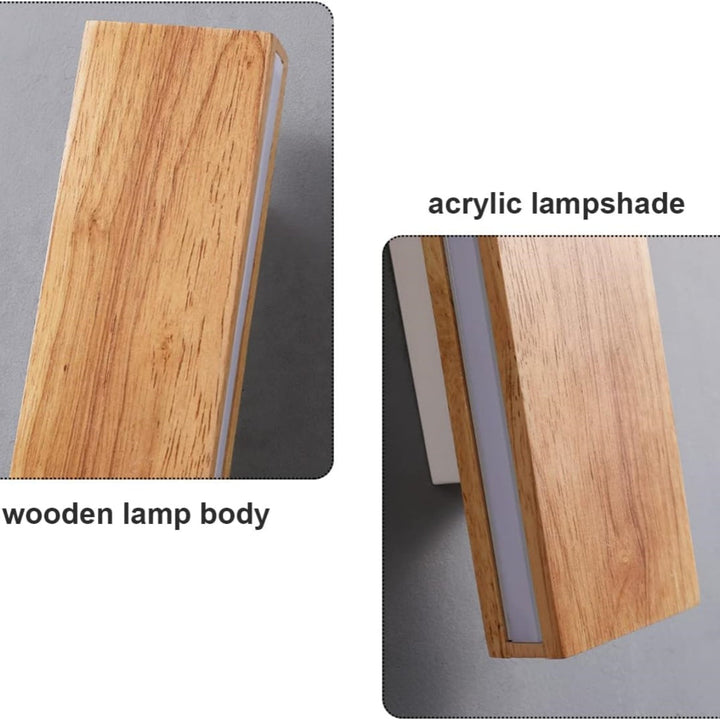 BowLift | Wall Light With Rotatable Wood LED Design