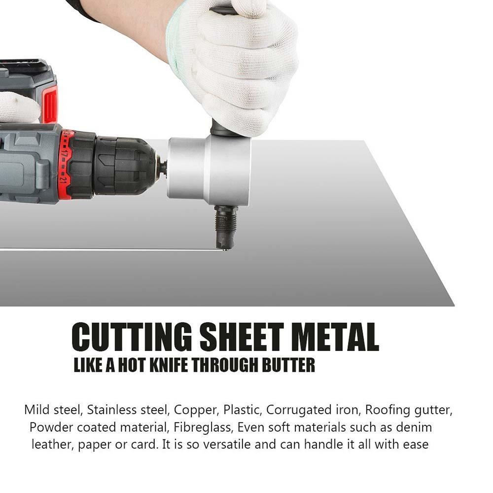 BowLift | Nibbler Cutter Drill Attachment Double Head Metal Sheet